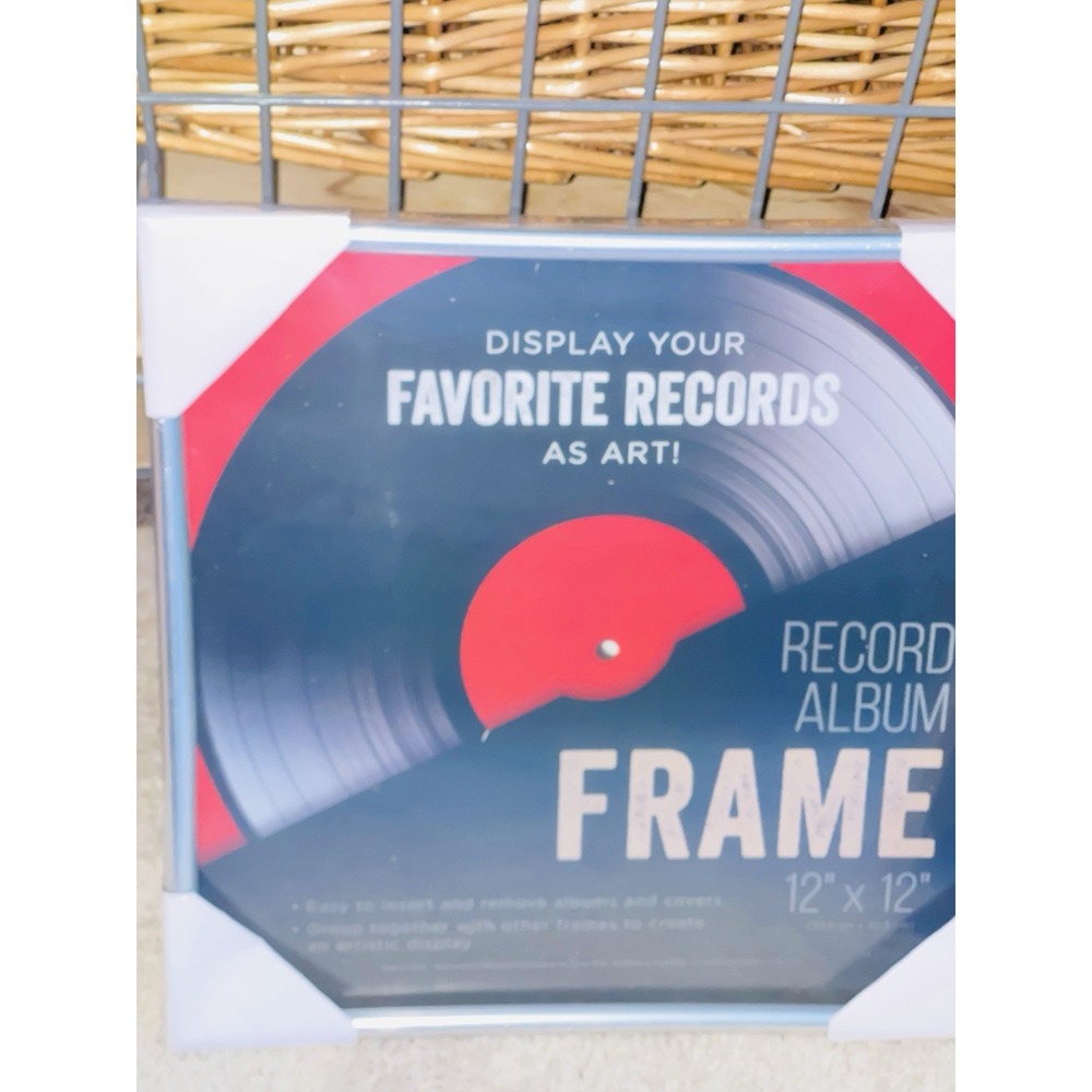 RECORD ALBUM FRAME 12" x 12" Display Favorite  Records as Art!  Silver Frame NEW
